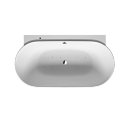 Duravit Luv 760433000AS0000 Ванна 1800x950мм, гидромассажная пристенный вариант, с бесшовной панелью и ножками, с двумя наклонами для спины, со сливом-переливом, цвет фото
