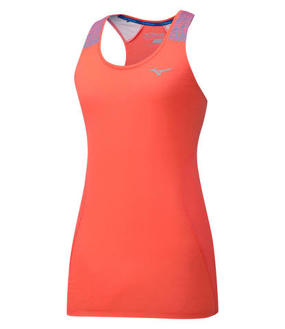Mizuno Aero Tank беговая майка женская коралловая
