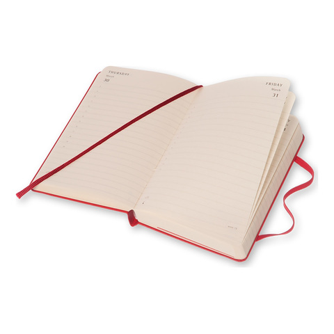 Еженедельник Moleskine Classic Wknt Pocket, цвет красный