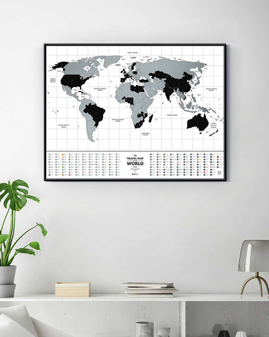 Скретч-карта мира Travel Map Flags World