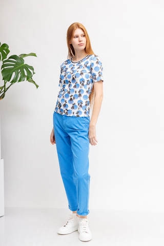 Marc Cain Sports Футболка трикотажная с пальмовым узором