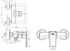 Villeroy&Boch Subway 2.0 TVS10200100061 Смеситель для душа, отверстия для монтажа-2, цвет: хром