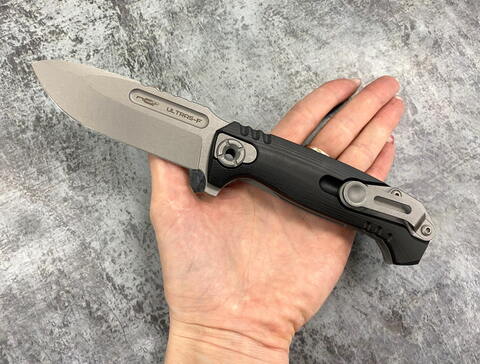 Складной нож ULTRAS-F STONEWASH, BLACK – N.C.CUSTOM, NCC200-SW/BK