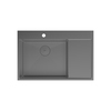 Lemark Kezadra 9936151 Мойка кухонная с крылом из нерж.стали (чаша слева) цвет:графит в комплекте крепеж, арматура сливная с прямоуг.переливом, сифон