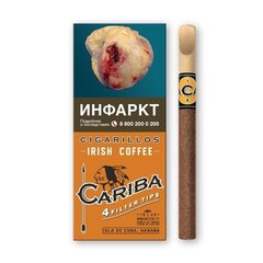 Сигариллы с деревянным мундштуком CARIBA Кофе по Ирландски (4шт.)