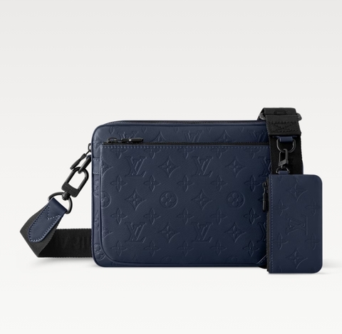 Сумку-мессенджер Louis Vuitton Trio, синий