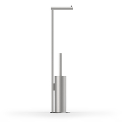 Decor Walther Bar 0861576 Стойка с держателем туалетной бумаги и ёршиком, цвет: нержавеющая сталь фото