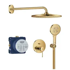Душевая система GROHE Essence со смесителем для ванны, холодный рассвет глянец (25287GL0)