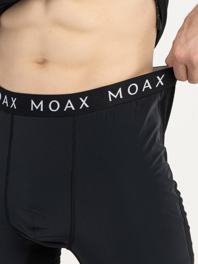 Мужской комплект термобелья с ветрозащитой Moax Race Wind черный - 11