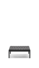 Журнальный столик Sorells из серого алюминия 89 x 91 см