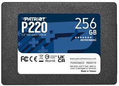 SSD Patriot P220 256Гб, 2.5", SATA3, Retail, Чтение:550мб/с, Запись:490мб/с, радиатор (P220S256G25)