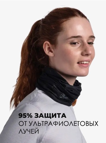 Картинка бандана-труба Buff CoolNet Solid Black - 6