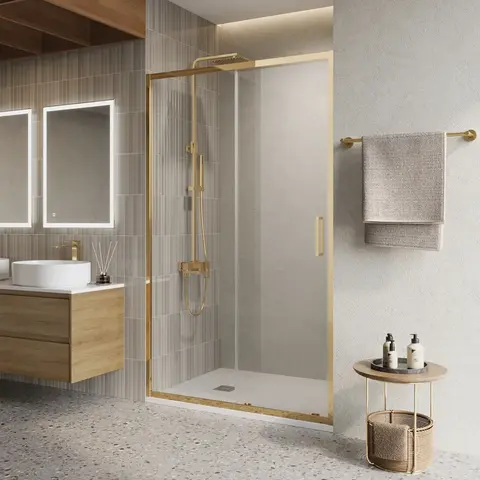 BelBagno LUCE-BF-1-110-C-ORO Душевая дверь