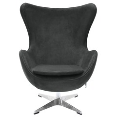 Кресло EGG CHAIR графит, искусственная замша