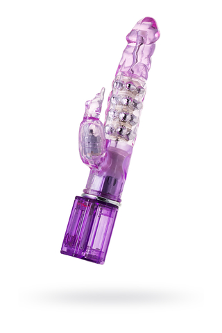 Вибратор с клиторальным стимулятором A-Toys by TOYFA High-Tech fantasy, TPE, фиолетовый, 26,5 см