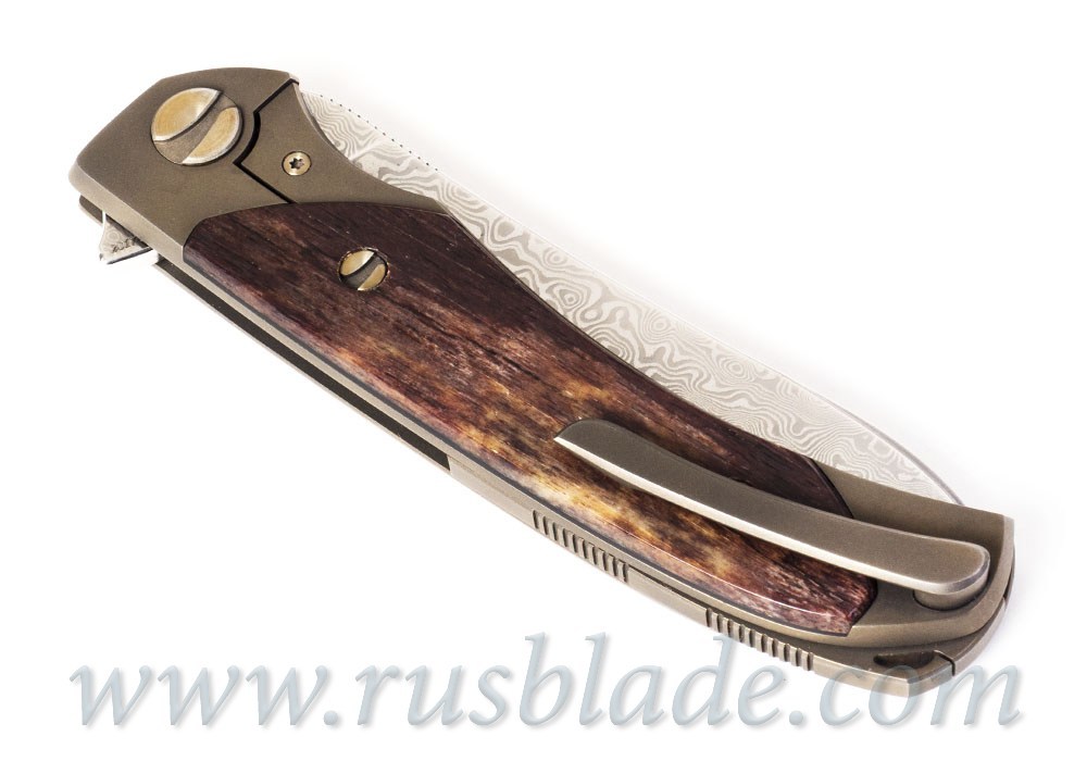 Cheburkov Custom Frieze Giraffe bone Damascus one-off - фотография 