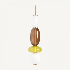 Подвесной светильник Micah белый/коричневый
