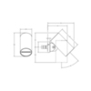 Gessi Spotwater 57267#031 Душевая головка для настенного крепления, с регулируемым углом наклона. ВОДОПАД., цвет: хром