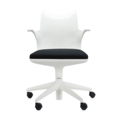 Рабочее кресло Spoon Chair  белый, черный