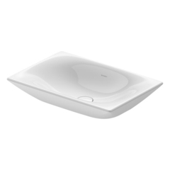 Duravit Viu 2358600000 Раковина накладная 600х415х100мм, без перелива, без отв, с креплением, выпуск с керамической крышкой, цвет: белый фото