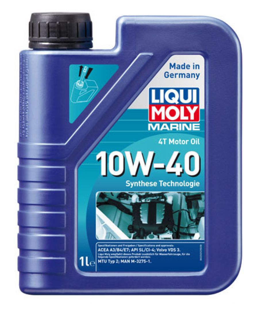 Моторное масло для лодок Liqui Moly Marine Motoroil 4T 10W40 полусинтетическое 1л