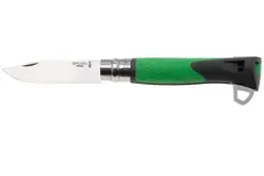 Фото Нож складной Opinel №12 ExploreTick Remover, сталь Sandvik 12C27, рукоять пластик, зеленый