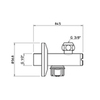 Gessi 01006#031 Запорный кран-фильтр под раковину с подводом воды на 1/2”, цвет: хром