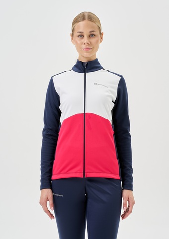Женская тренировочная лыжная куртка Nordski Advance white-pink-blueberry