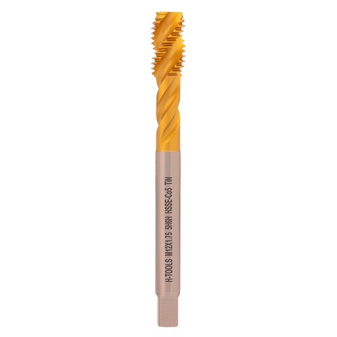 Метчик М12х1,75 (Машинный, винт.) DIN376 HSSE-TiN 5h6h C/2-3P R45 110мм a=7,0 H-Tools 516X01-D2-0120