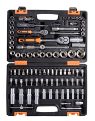 Набор инструментов, 1/2" , 1/4" , CrV, пластиковый кейс 94 предмета Вихрь