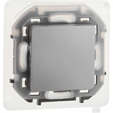 Переключатель одноклавишный IP44 - Legrand Inspiria - 10АХ 250В безвинтовые зажимы - алюминий — фото 3
