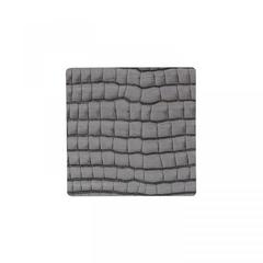 Подстаканник квадратный 10x10 см LindDNA Croco silver-black 9899