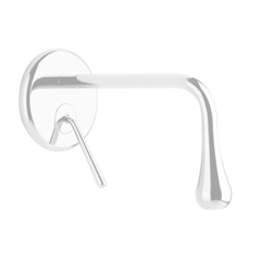 Gessi Goccia 33684#279 Встраиваемый однорычажный смеситель для раковины, излив 200мм(внешние части), цвет: белый фото