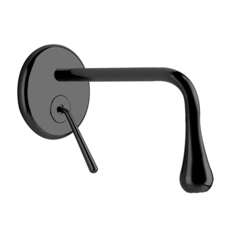 Gessi Goccia 33684#299 Встраиваемый однорычажный смеситель для раковины, излив 200мм(внешние части), цвет: черный фото