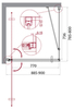 BelBagno Marmi MARMI-AH-1-90/80-C-CR Душевой уголок, 90x80, цвет: хром