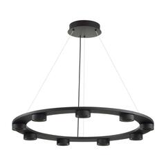 6631/75L HIGHTECH ODL24 317 металл/черный/акрил Подвесной круглой светильник IP20 LED 75W 1952Лм 3000K 220V с раздельным вкл. Верх/низ TURMAN