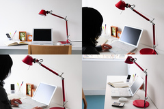 Настольная лампа Tolomeo Micro Table A011810 красный