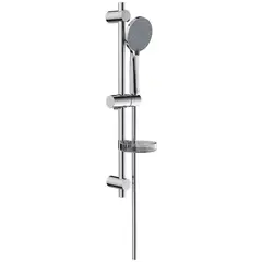 Villeroy&Boch TVS00000900061 Душевой гарнитур, размер штанги, мм-600, размер шланга, мм-1600, количество режимов-3, материал-ABS/сталь нержавеющая, в комплекте-держатель ручного душа, цвет-хром фото