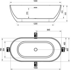 ВАННА АКРИЛОВАЯ RAVAK FREEDOM O 170x80