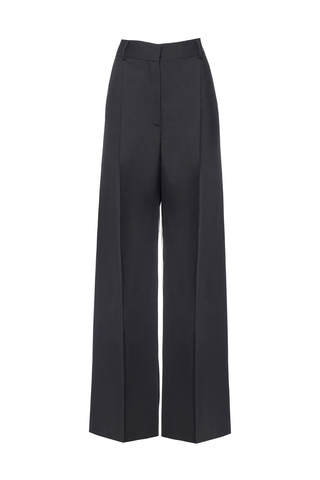 “Striped wool trousers” Брюки широкие со складками.