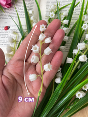Ландыши искусственные из мягкого пластика, реалистичные, высота регулируется 35-44 см, набор 2 букета.
