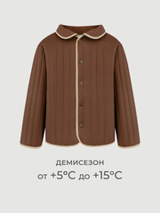 Куртка стёганая двухсторонняя Mjölk Terracotta/Beige