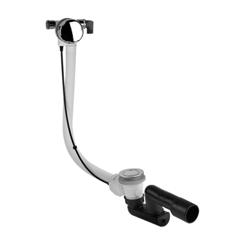 Gessi 01080#031 Колонна сливная для ванны полиэтиленовая для наполнения ванны через перелив. Длина кабеля управления 70 см, цвет: хром