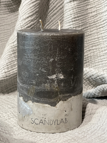 Интерьерная свеча 10х15см SCANDYLAB Beton Candle (серая) SICB-10-15-GR