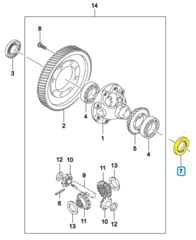 САЛЬНИК ДИФФЕРЕНЦИАЛА ПРАВЫЙ MATIZ, AVEO 1,2