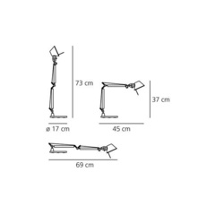Настольная лампа Tolomeo Micro Table A011810 красный