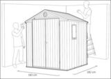Пластиковый сарай Keter Darwin 6x6 фута серый