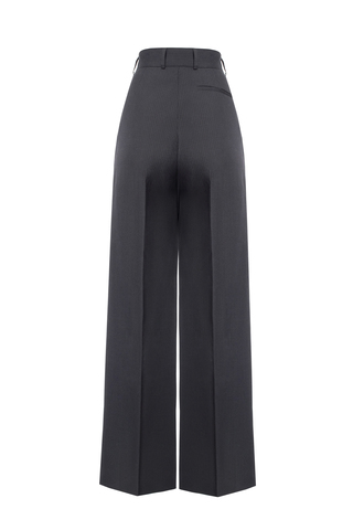 “Striped wool trousers” Брюки широкие со складками.