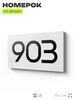 Номер на дверь 903, табличка на дверь для офиса, квартиры, кабинета, аудитории, склада, белая 120х70 мм, Айдентика Технолоджи