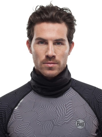 Картинка бандана-труба Buff CoolNet Solid Black - 9